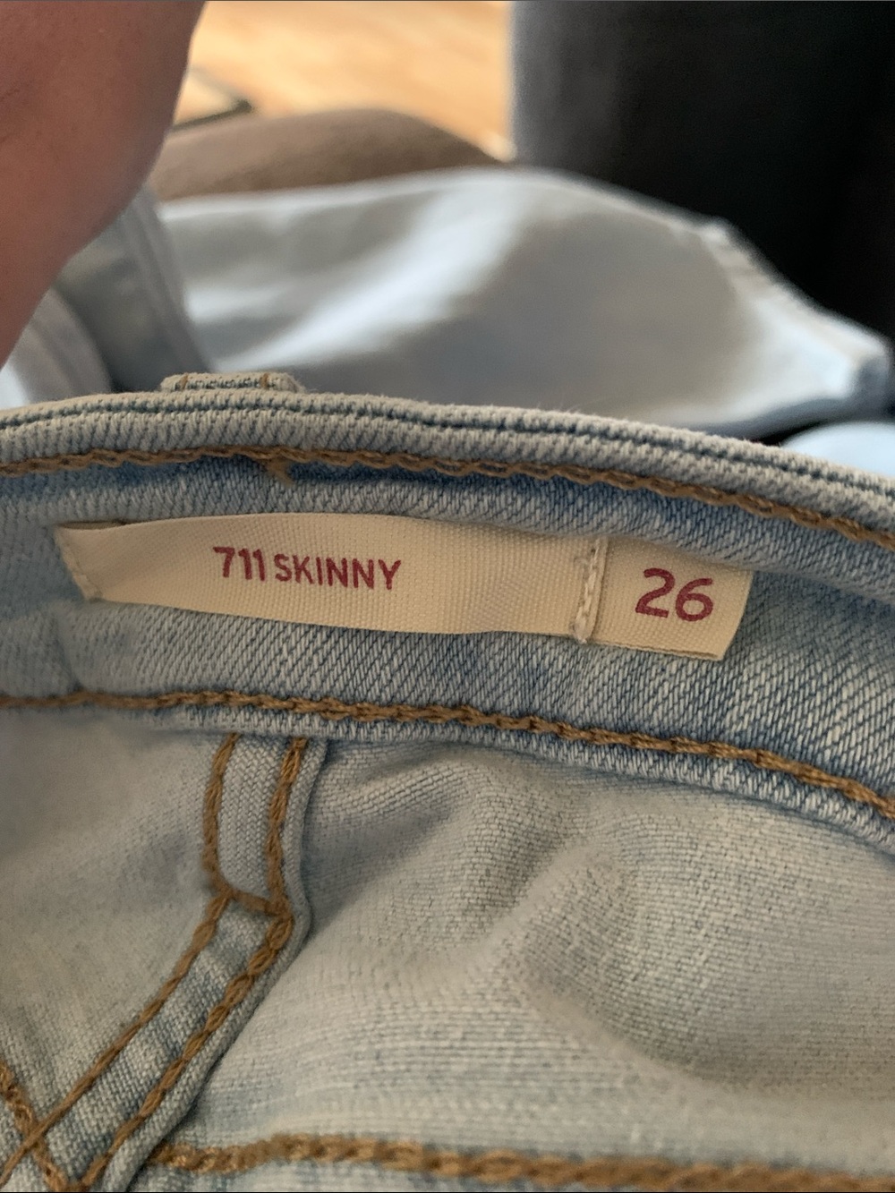 711 Skinny Light Wash Skinny Jeans - Picture 5 of 7